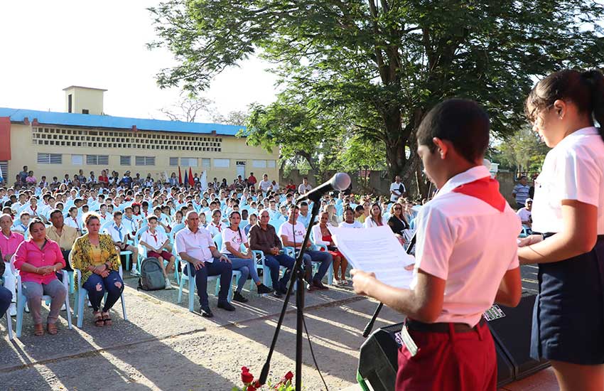 Provincial ceremony for April 4th in Las Tunas.