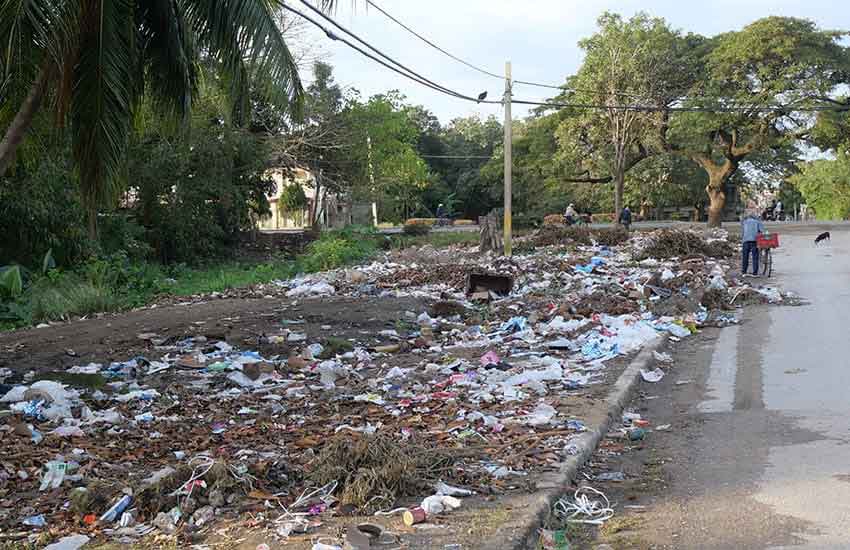 Hundreds of micro-dumps add to a smelly landscape.