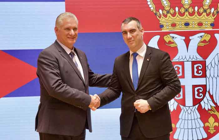 Serbian Parliament Speaker Vladimir Orlic met the Cuban President.