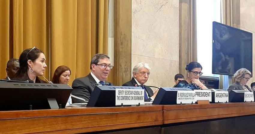 Cuban foreign minister at the Conference on Disarmament
