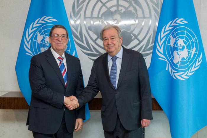 Cuban foreign minister meets UN Secretary-General.