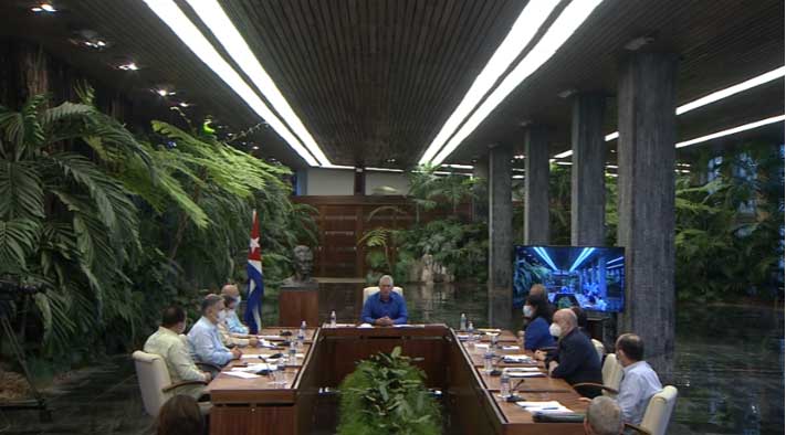Cuban President Miguel Diaz Canel and several ministers appeared on National Television and Radio network 