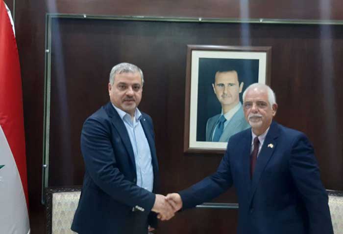 Syrian Minister of Finance Kinan Yagui met Cuban Ambassador Luis Mariano Fernández.