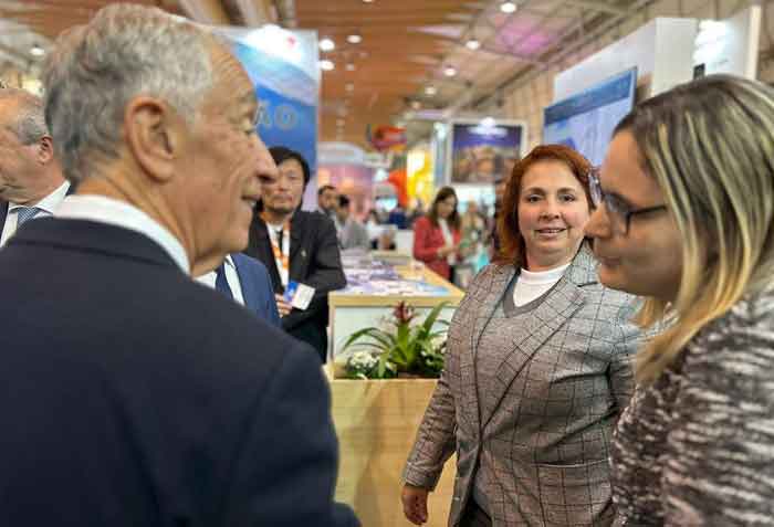 Portuguese president visited Cuba's stand at the Lisbon Tourism Exchange (BTL)