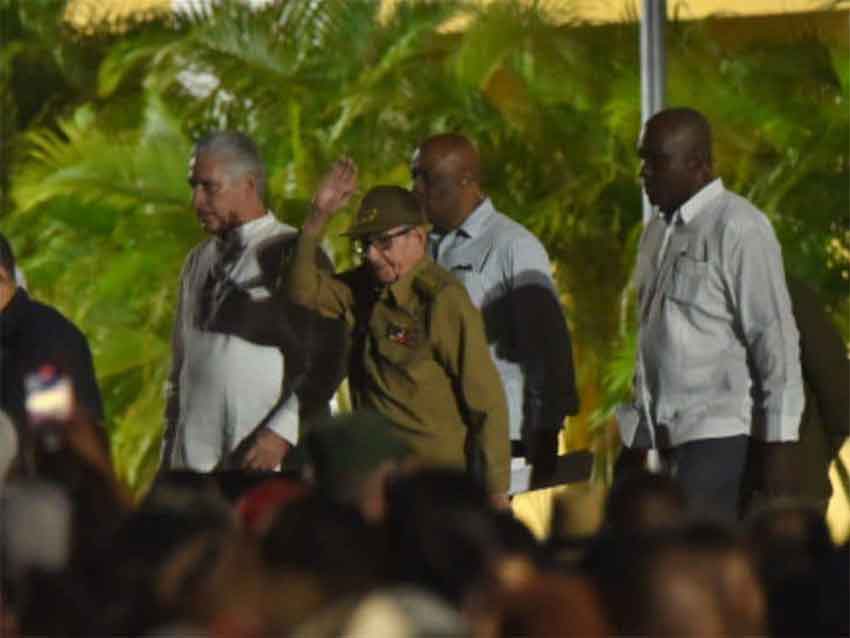 Army General Raúl Castro attended the commemoration