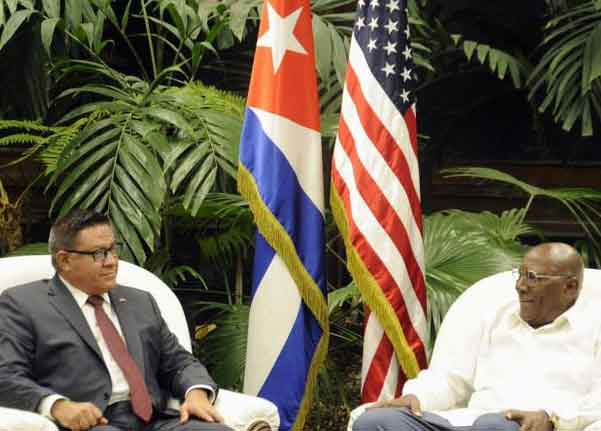The U.S. congressmen held meetings with the Cuban Vice-President Salvador Valdés Mesa