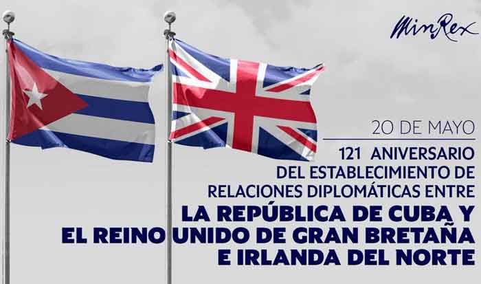 121st anniversary of the establishment of diplomatic relations between Cuba and the UK.
