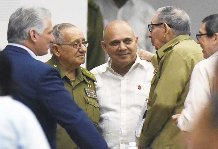 Army General Raúl Castro and President Miguel Díaz-Canel in sessions of the Parliament