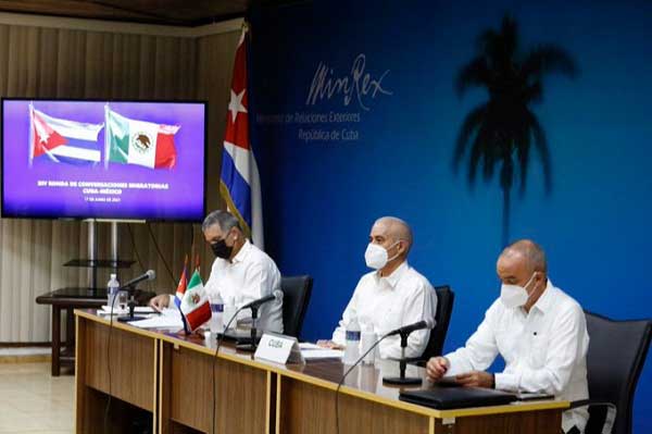 Cuban participants at the virtual bilateral talks. Photo: CubaMinrex