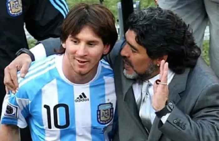 In each celebration, people call Messi’s name, but they also thank Maradon