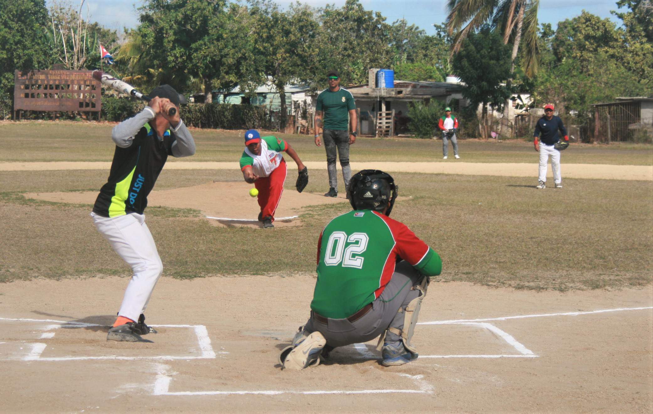 Las Tunas Sports Clubs plays the final of a softball tournament