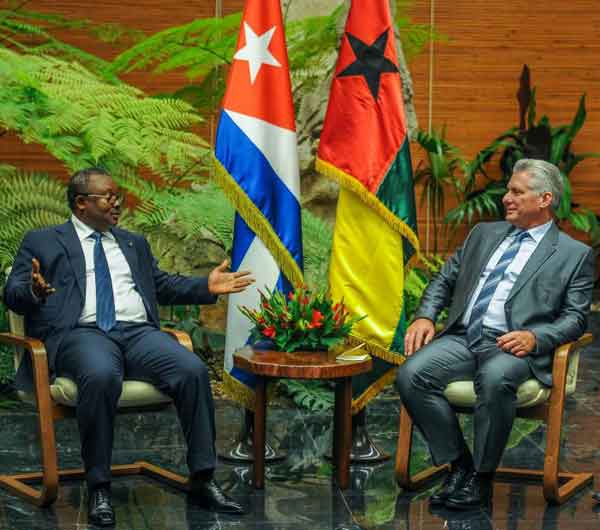 Sostienen conversaciones oficiales presidentes de Guinea Bissau y Cuba