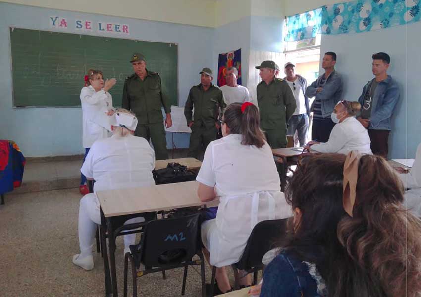 Ejercicio en la zona de defensa 310201, Malecón, en el municipio tunero de Puerto Padre.