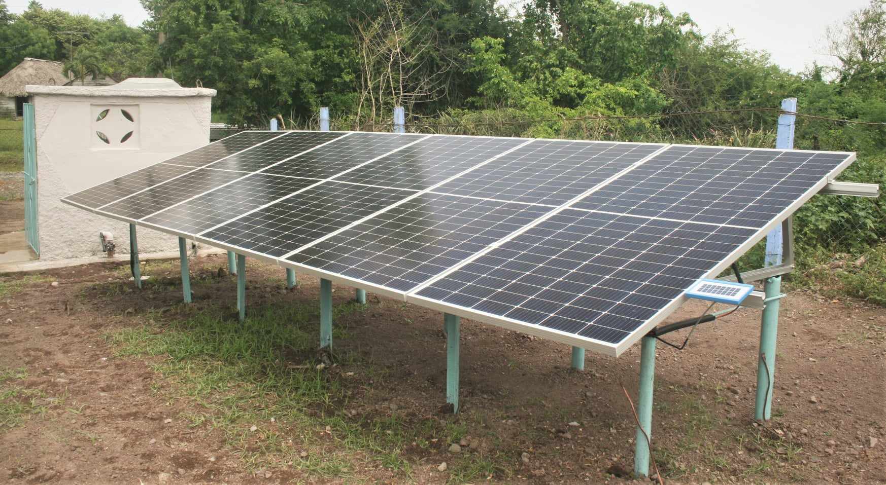 Solar panels to benefit water supply.