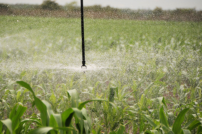 Only about six percent of the farmland has irrigation systems.