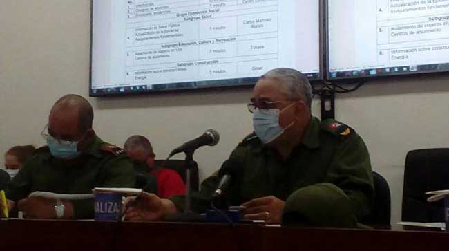 Leaders of Havana's Provincial Defense Council. ACN Photo