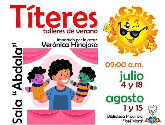 Pupets summer workshop with actress Verónica Hinojosa