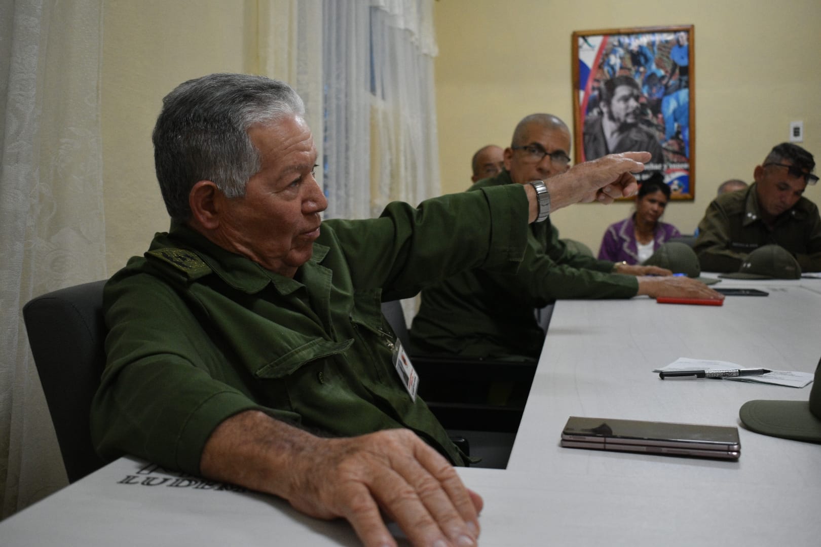 Major General Ramón Pardo Guerra assessed recovery from heavy rains