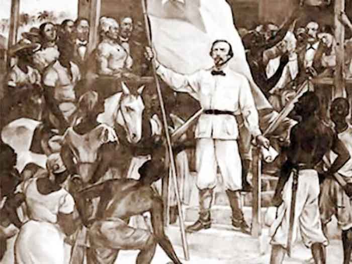 Alzamiento protagonizado por Carlos Manuel de Césspedes, el 10 de octubre de 1868.
