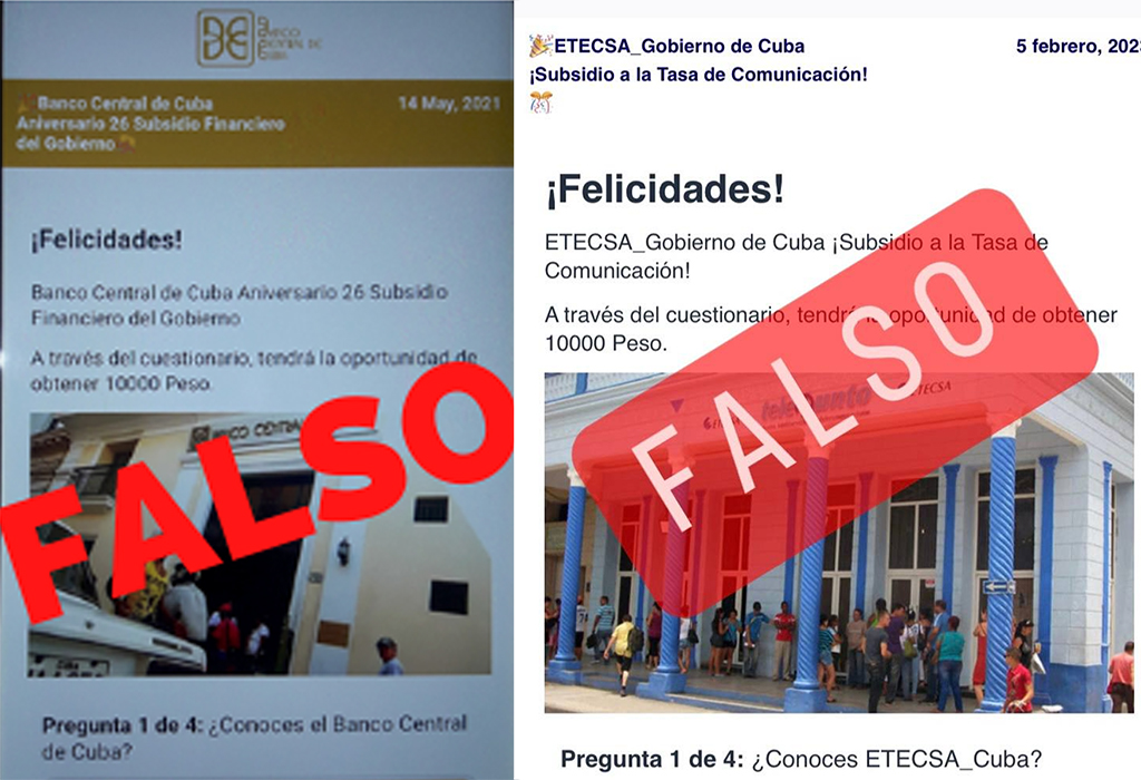 ETECSA described as false an alleged raffle that promised amounts of money in its name.