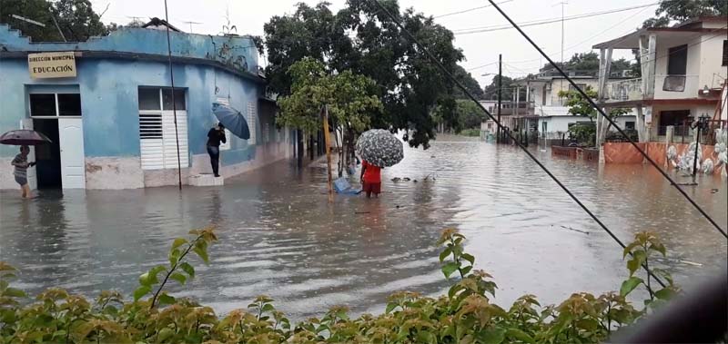 The Tana River, in Colombia municipality, overflowed its course