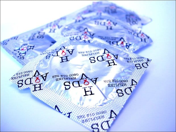 Condoms of different flavors and brands are among the products for sale.