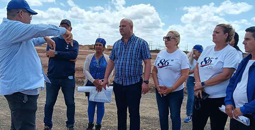 La comisión Organizadora del Congreso Obrero visitó sitio donde se construye nuevo parque fotovoltaico.