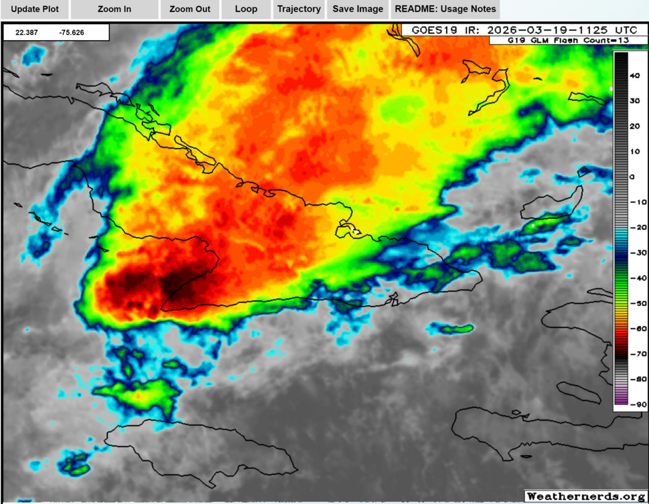 lluvias jueves 19 marzo 2026