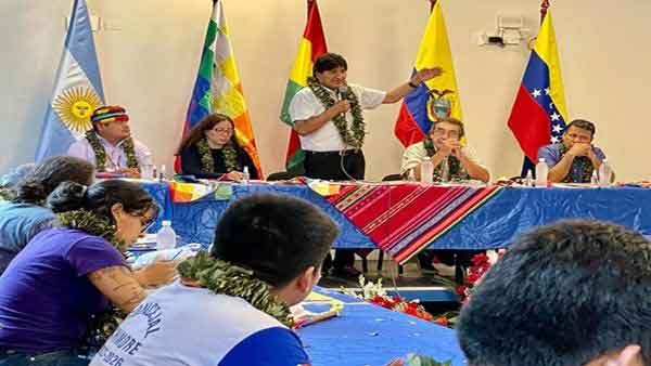 In addition to popular movements from countries such as Argentina, Ecuador and Bolivia, Venezuela participates with representatives of its Foreign Ministry. | Photo: @evoespueblo