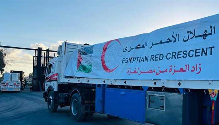 The convoy was sent with tens of thousands of relief items.