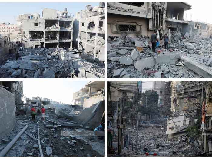 Israeli forces have continued the destruction of several residential blocks