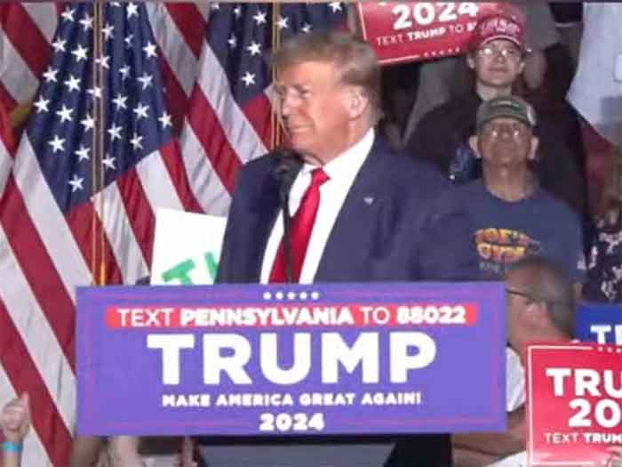 Trump's rally held on Saturday in Erie, Pennsylvania.