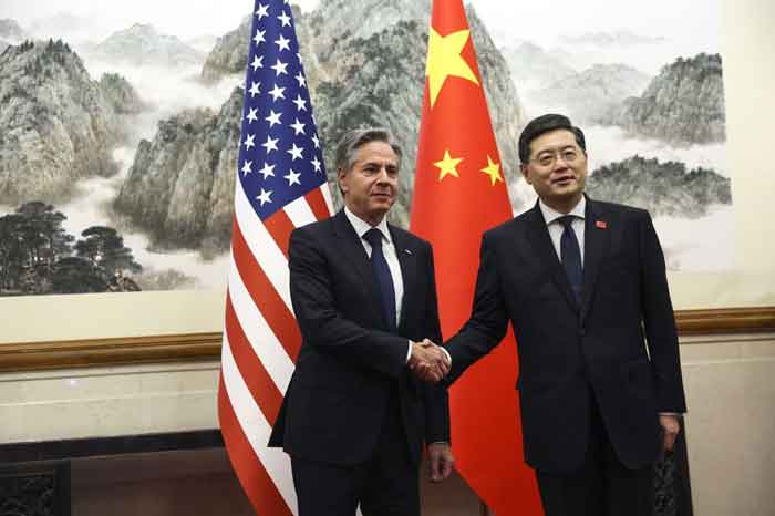 Chinese and U.S. diplomatic chiefs, Qin Gang and Anthony Blinken, to de-escalate tensions