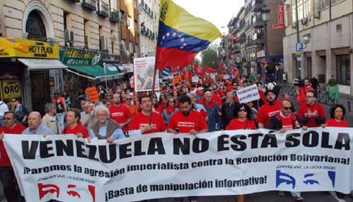 More than thirty Spanish parties and organizations joined the initiative that condemns a new international media campaign against Venezuela