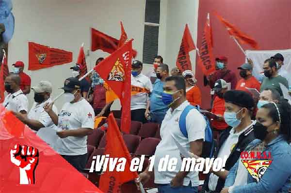 Manifestaciones en Panamá en saludo al Día Internacional de los Trabajadores.