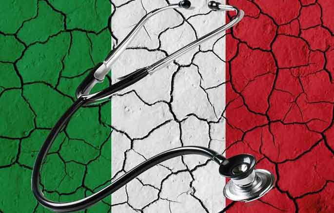 The Italian healthcare system faces economic troubles.