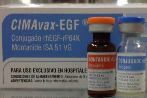 Cimavax-EGF, a Cuban therapeutic vaccine against lung cancer.