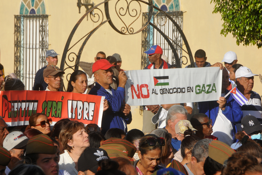 Solidarity with the Palestinian people from Las Tunas, Cuba.
