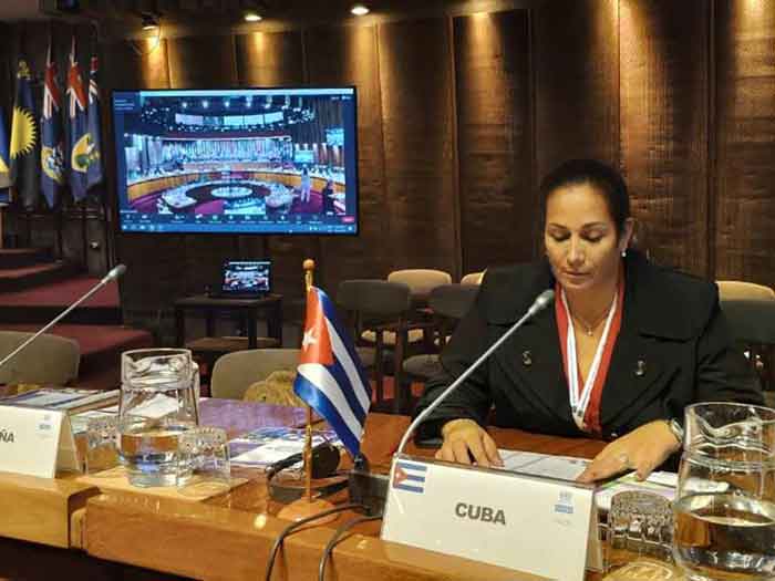 Cuban delegate to the ECLAC meeting on women, Osmayda Hernández