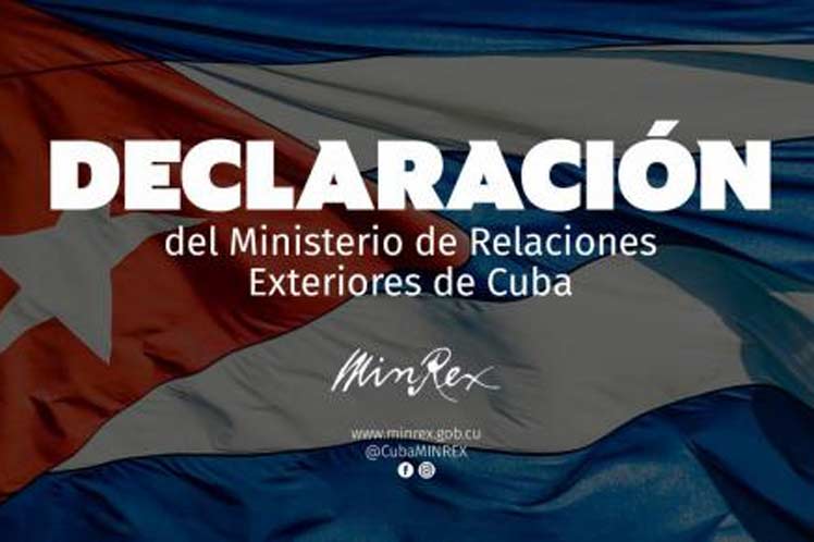 Declaración del Minrex Cuba sobre  ataque terrorista a embajada en Washington