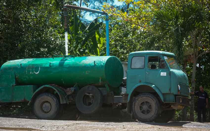 Main water intake in Las Tunas so that the tank trucks can transport the liquid to the most vulnerable areas.
