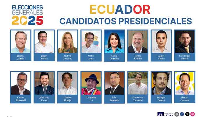 Ecuador: 16 candidatos se enfrentan en elecciones generales ecuatorianas este 9 de febrero.