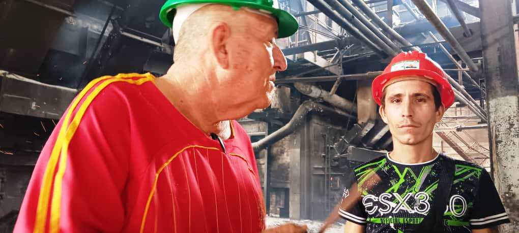 Engineer Carlos Serrano, a fiftieth anniversary of the sugar sector reinstated at the Antonio Guiteras sugar mill.